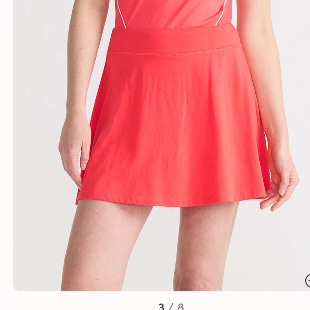Lands end Women's orange swim skirt with briefs NWT XL